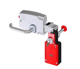 Vergrendelbare veiligheidsschakelaar met deurklinkbediening en noodontgrendeling