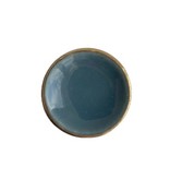 Kastknop Porselein Blauw Grijs Goud