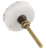 Kastknop Terrazzo Bruin Mosterd Geel