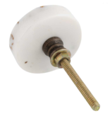 Kastknop Terrazzo Bruin Mosterd Geel