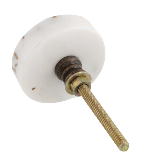 Kastknop Terrazzo Bruin Mosterd Geel