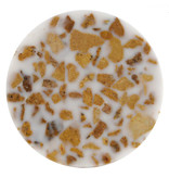 Kastknop Terrazzo Bruin Mosterd Geel