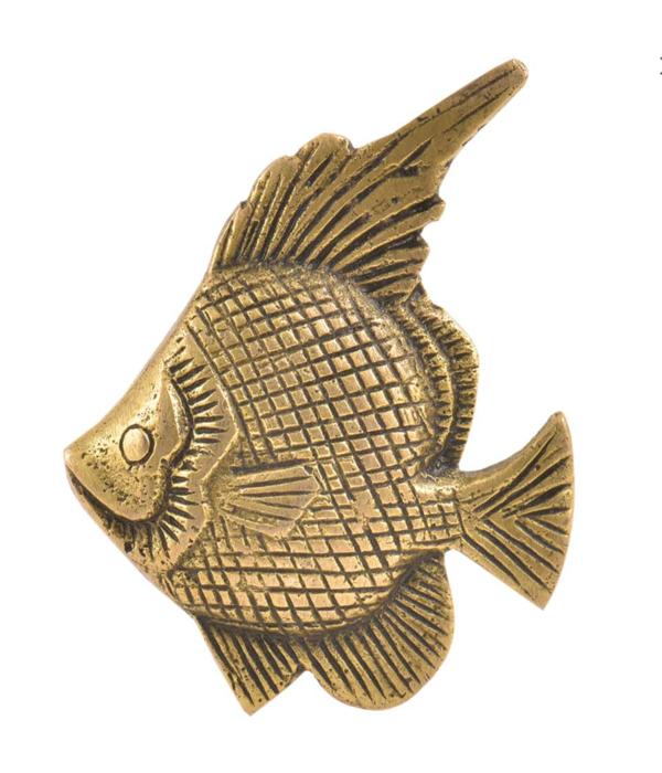 Kastknop Vis Antiek Goud