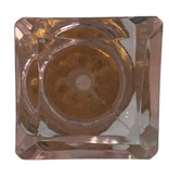 Kastknop Glas Vierkant Roze