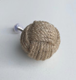 Kastknop Jute Bol Naturel Bruin