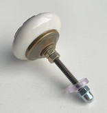 Kastknop Porselein Wit Antiek Filigrein