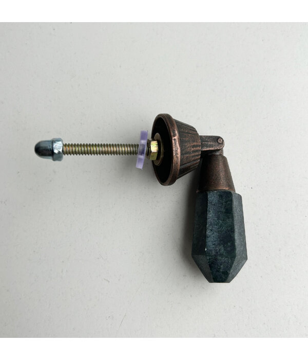 Kastknop Hanger Antiek Marmer Antraciet Groen