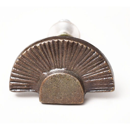 Kastknop Halve Zon Waaier Brons