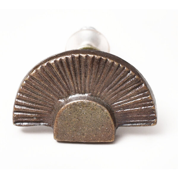 Kastknop Halve Zon Waaier Brons