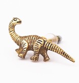 Kastknop Dino Goud Brachiosaurus