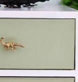Kastknop Dino Goud Brachiosaurus
