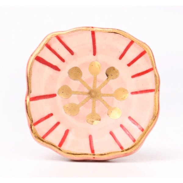 Kastknop Vierkant Roze Rood Goud
