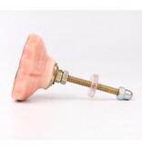 Kastknop Vierkant Roze Rood Goud