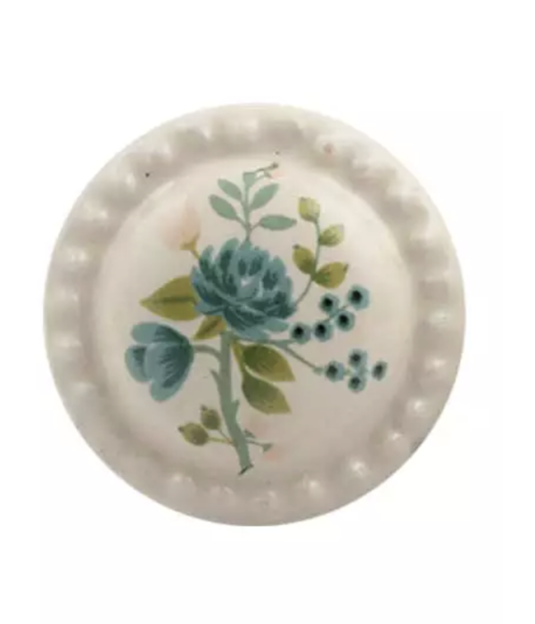 Kastknop Bloemen Blauw Roze Creme