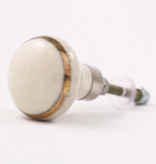 Kastknop Creme Craquele Gouden Rand