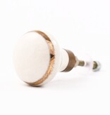 Kastknop Creme Craquele Gouden Rand