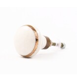 Kastknop Creme Craquele Gouden Rand