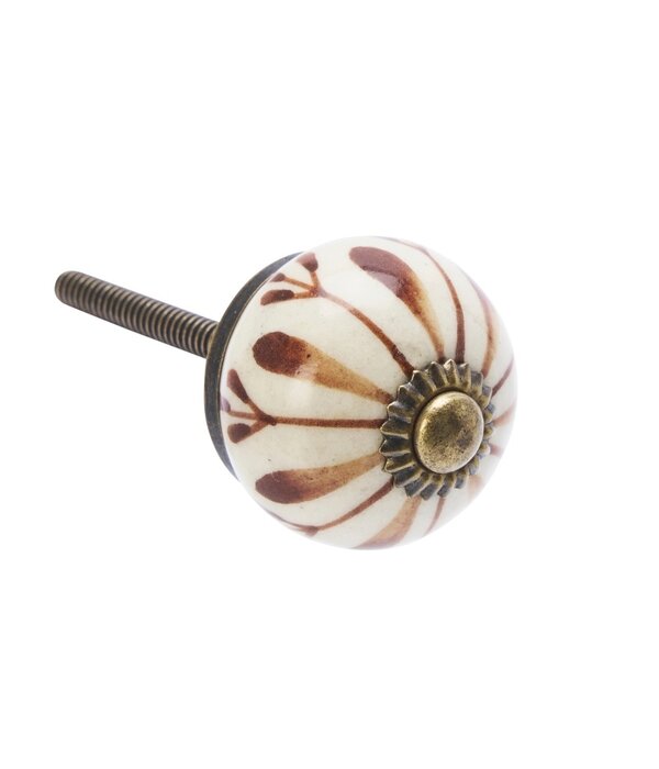 Madam Stoltz Kastknop Creme Bruin Boho