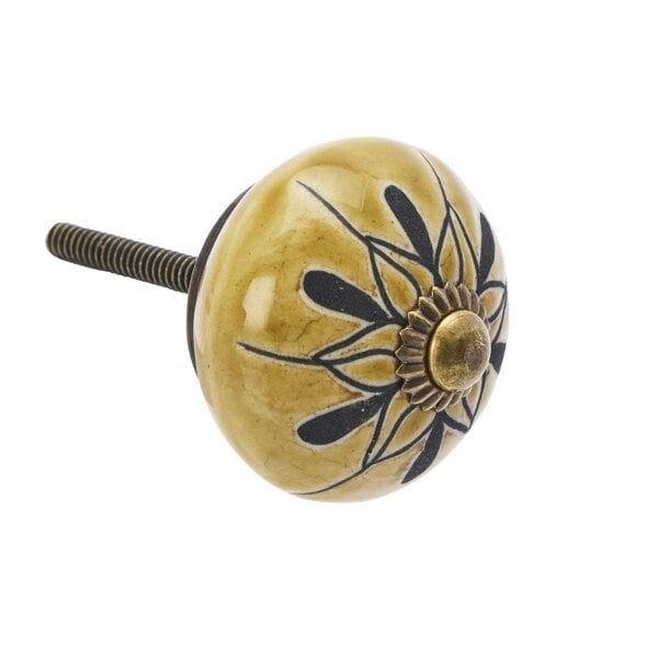 Kastknop Bruin Oker Mosterd Bloem