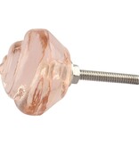 Kastknop Glas Roze