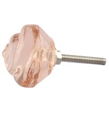 Kastknop Glas Roze