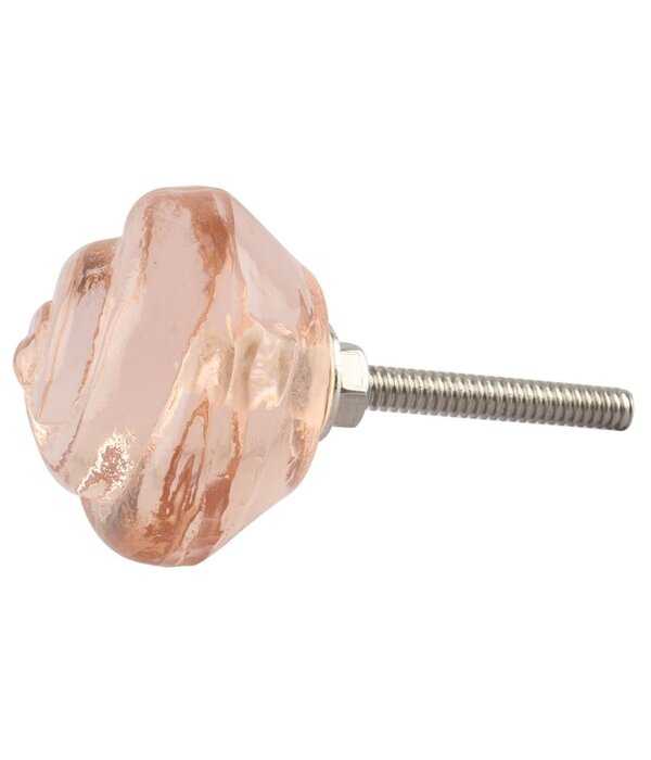 Kastknop Glas Roze