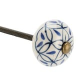 Madam Stoltz Kastknop Bloem Blauw
