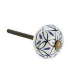Madam Stoltz Kastknop Bloem Blauw