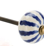 Madam Stoltz Kastknop Swirl Blauw