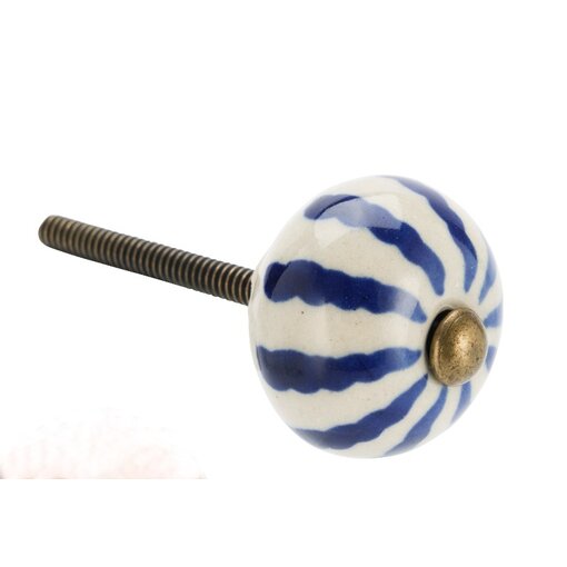Madam Stoltz Kastknop Swirl Blauw