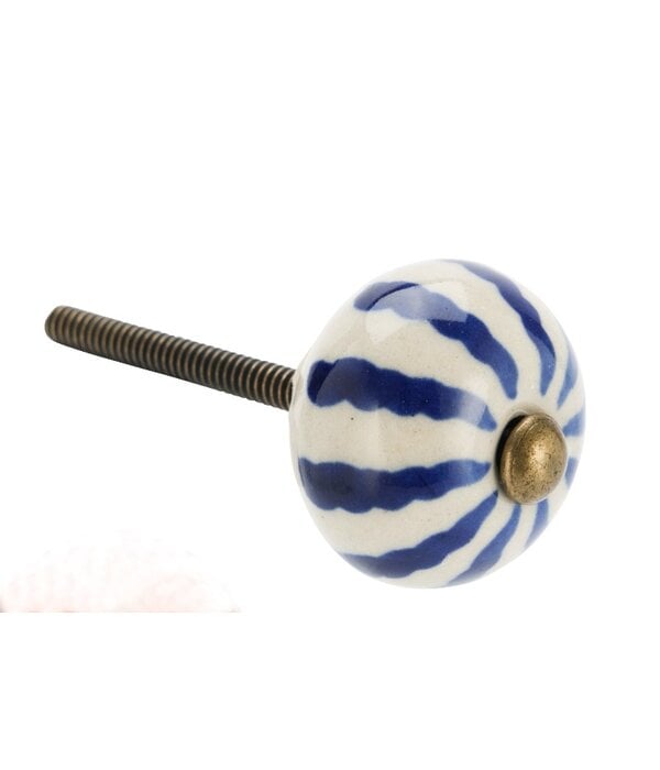 Madam Stoltz Kastknop Swirl Blauw