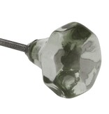 Madam Stoltz Kastknop Glas Grijs Groen