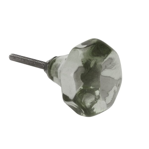 Kastknop Glas Grijs Groen