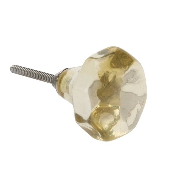 Kastknop Glas Champagne Geel