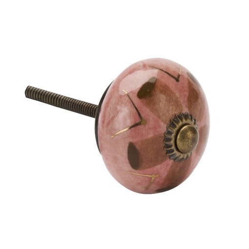 Madam Stoltz Kastknop Roze Goud Bruin Boho