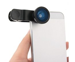 3 in 1 Lieqi Clip Lens Macro Visooglens voor Smartphone en Tablet