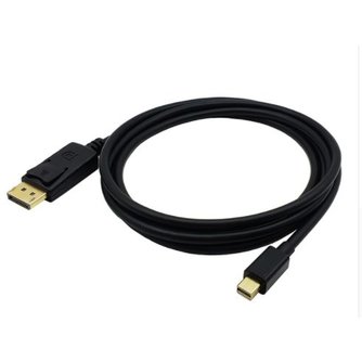 Mini DisplayPort to DisplayPort cable / black (version DP 1.2)