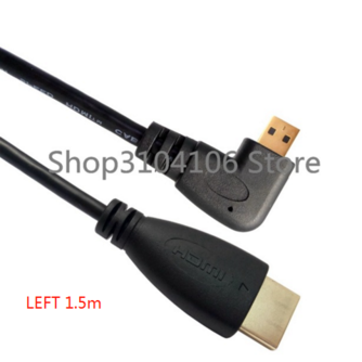 Micro HDMI-naar-HDMI-kabel / naar links gebogen