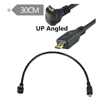 Micro HDMI naar Micro HDMI 30 cm / up angled