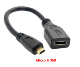 Micro HDMI mannelijk naar Mini HDMI vrouwelijke adapter