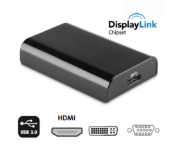 USB3.0 to HDMI, DVI en VGA adapter