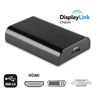 USB3.0 to HDMI, DVI en VGA adapter