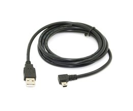 USB angled - USB Mini angled spiral cable 1,2m