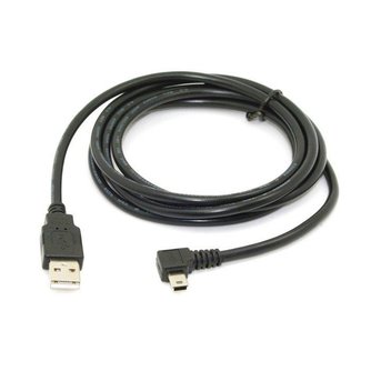 USB angled - USB Mini angled spiral cable 1,2m