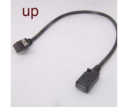 USB Mini angled male - USB Mini female cable adapter