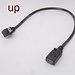 USB Mini angled male - USB Mini female cable adapter