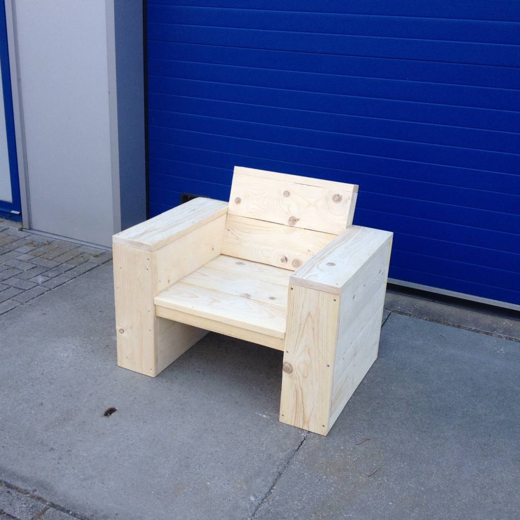 Kampen Lounge stoel van steigerhout: Model Kampen