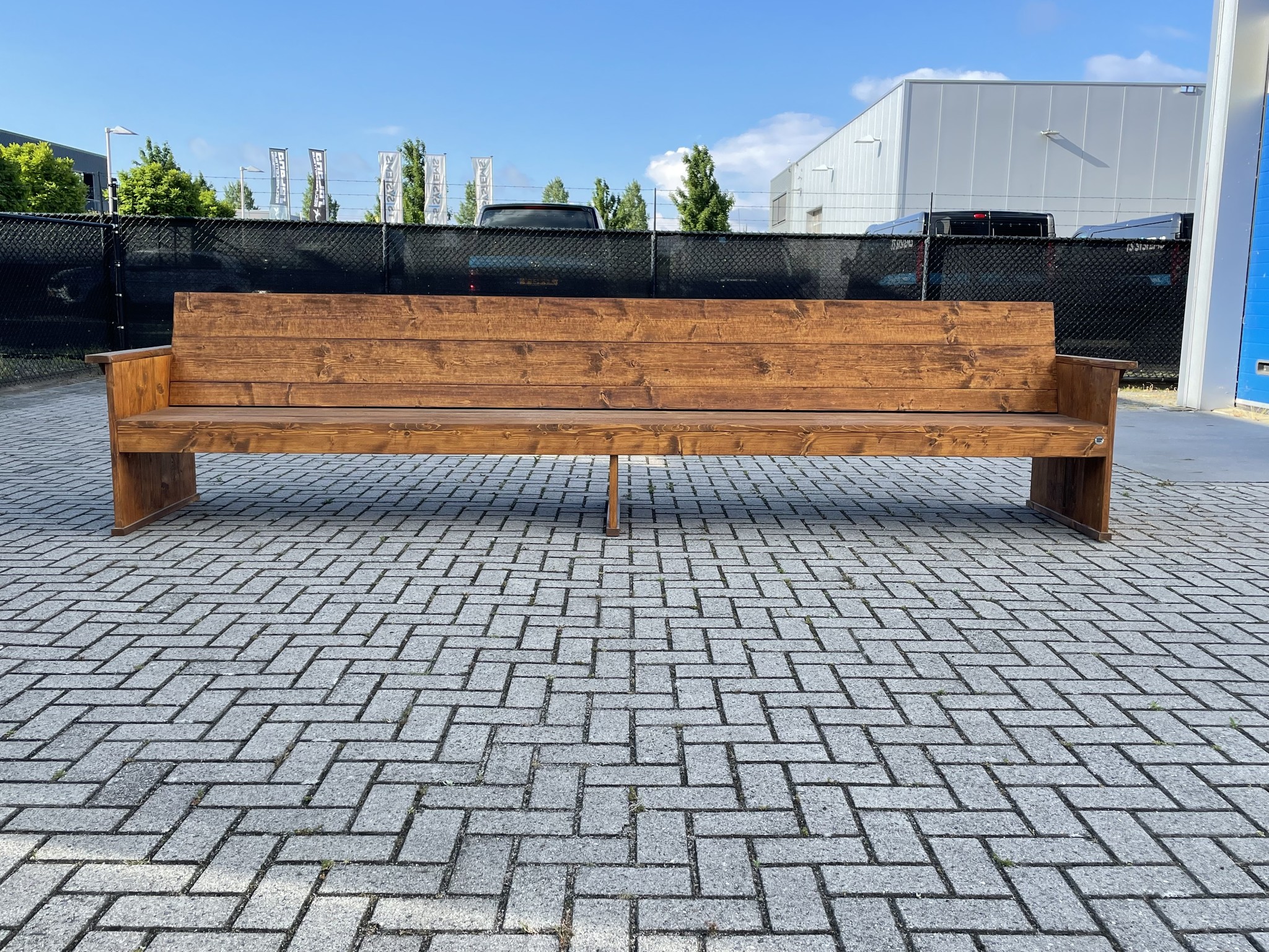 Sanne Extra grote Terrasbank van steigerhout:  Model Sanne XL