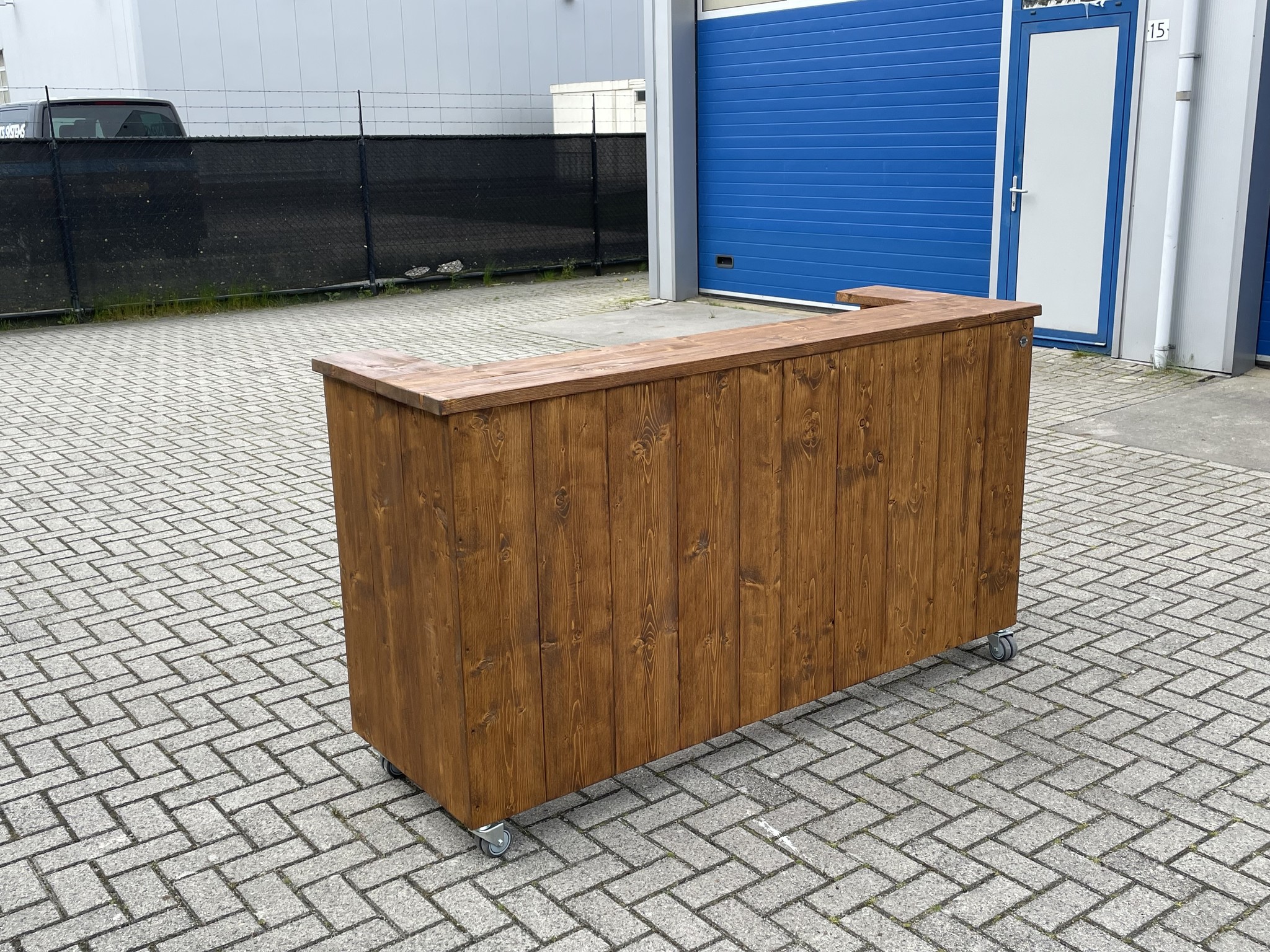 Verrijdbare Balie Maatwerk Steigerhout Verrijdbare Balie Maatwerk Steigerhout