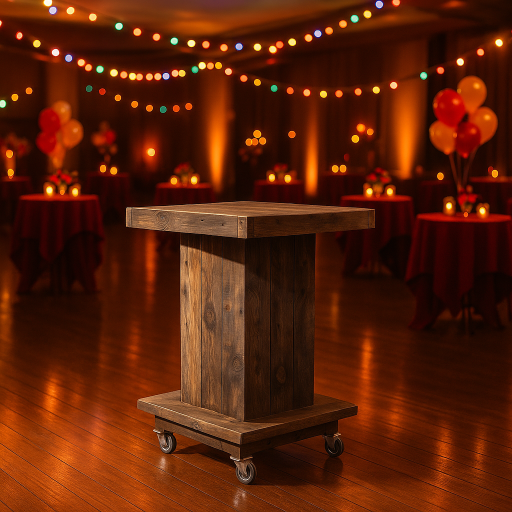 Johnny-Carpe Bartafel met voetenplank op wielen: Model Johnny - Carpe